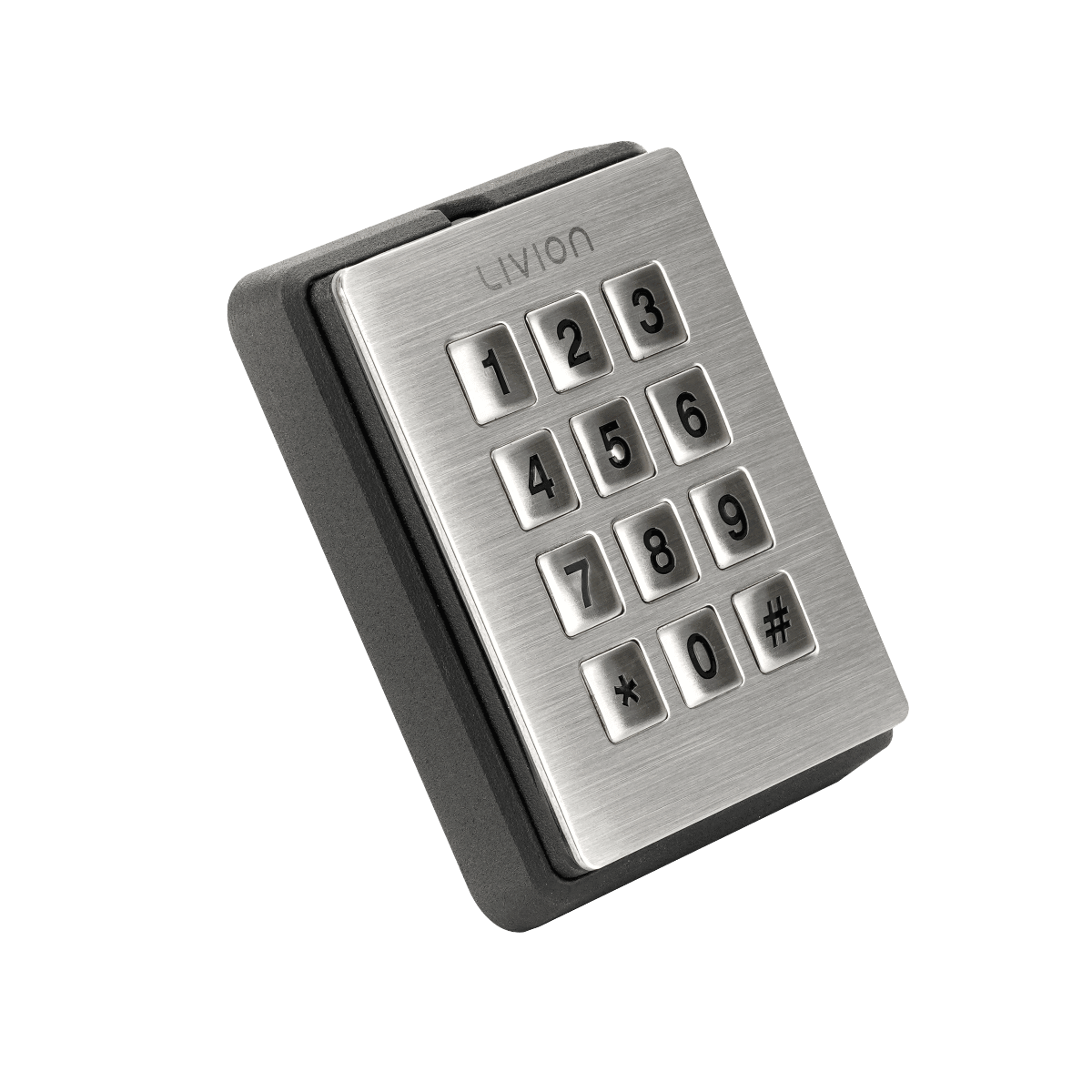 Livion Edelstahl-Zahlenfeld Türcode-Tastatur für Zutrittskontrolle Robuste Edelstahl-Tastatur von Livion mit Zahlenfeld für Zugangskontrolle und Sicherheitssysteme